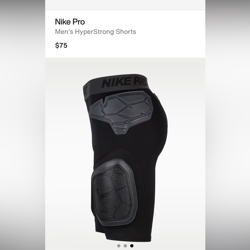 Nike Pro Black Padded Shorts football hyper strong shorts MEDIUM - Picture 4 of 6